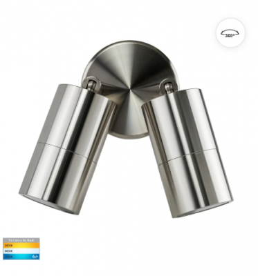 TIVAH Double Adjustable Wall Pillar Light 316SS