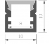 A1010 MINI SURFACE ALUMINIUM PROFILE